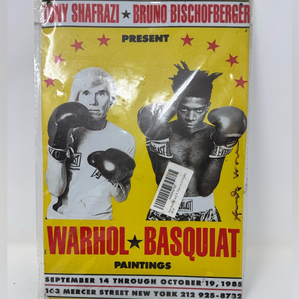 Warhol Basquiat metal sign 12 X8 inches reprint